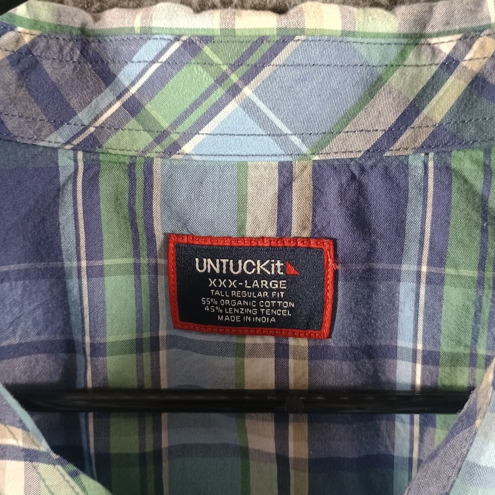 Untuckit Summer Plaid Rombauer Shirt Long Sleeve Button Up Shirt Men Xxxl 3xl View 3